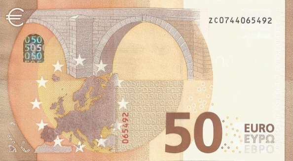 (568) P23ZB European Union - 50 Euro (2017-Draghi)